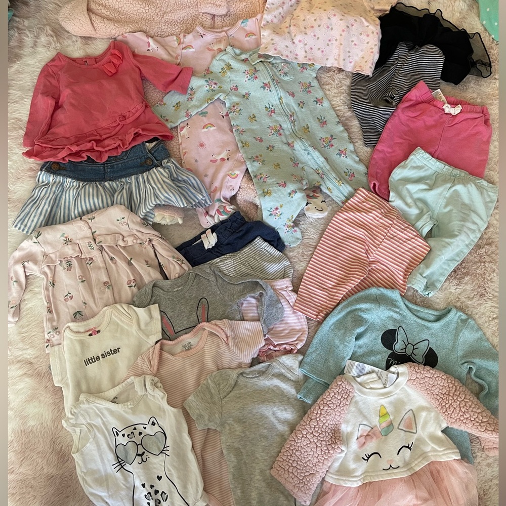 21 pcs bundle #06-Adorable Baby girl Clothing Bundle